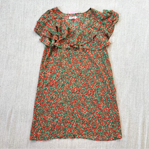NWT MODCLOTH Emerald Green Floral Dress - Picture 2 of 9